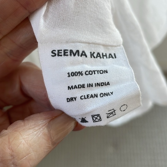 Seema Kahai Sara White Cotton Maxi Dress - Picture 9 of 9